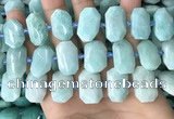 CNG7921 15.5 inches 13*18mm - 15*25mm faceted freeform amazonite beads