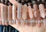 CNG7936 15.5 inches 10*22mm - 12*45mm faceted nuggets moonstone beads