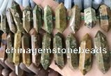 CNG7938 15.5 inches 10*22mm - 12*45mm faceted nuggets rhyolite beads