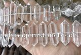 CNG7947 15.5 inches 10*22mm - 12*45mm faceted nuggets white crystal beads