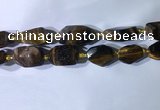 CNG7963 15.5 inches 15*25mm - 20*40mm nuggets yellow tiger eye beads