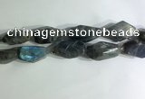 CNG7964 15.5 inches 15*25mm - 20*40mm nuggets labradorite beads