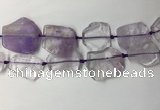 CNG7974 25*30mm - 35*45mm freeform light amethyst slab beads