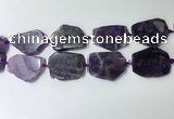 CNG7975 25*30mm - 35*45mm freeform amethyst slab beads