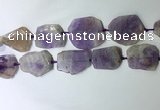 CNG7976 25*30mm - 35*45mm freeform lavender amethyst slab beads