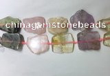 CNG7978 25*30mm - 35*45mm freeform mixed quartz slab beads