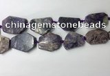 CNG7982 25*30mm - 35*45mm freeform charoite slab beads
