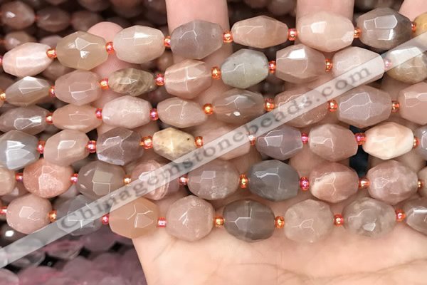 CNG7990 15.5 inches 10*12mm - 12*14mm faceted nuggets moonstone beads