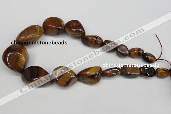 CNG80 15.5 inches 10*15mm - 25*35mm nuggets yellow tiger eye beads