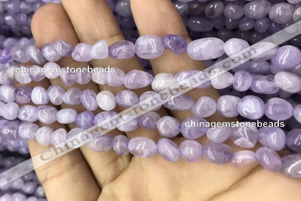 CNG8003 15.5 inches 6*8mm nuggets lavender amethyst beads