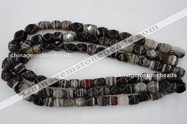 CNG801 15.5 inches 8*12mm faceted nuggets agate gemstone beads