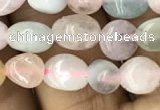 CNG8011 15.5 inches 6*8mm nuggets morganite beads wholesale