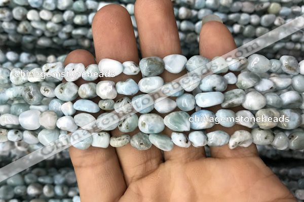 CNG8016 15.5 inches 6*8mm nuggets larimar gemstone beads