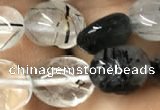 CNG8036 15.5 inches 8*10mm nuggets black rutilated quartz beads