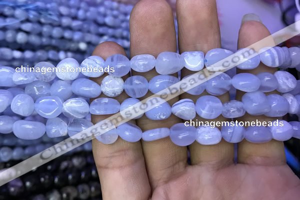 CNG8038 15.5 inches 8*10mm nuggets blue lace agate beads