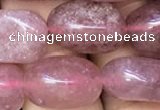 CNG8062 15.5 inches 8*10mm - 10*14mmm nuggets strawberry quartz beads