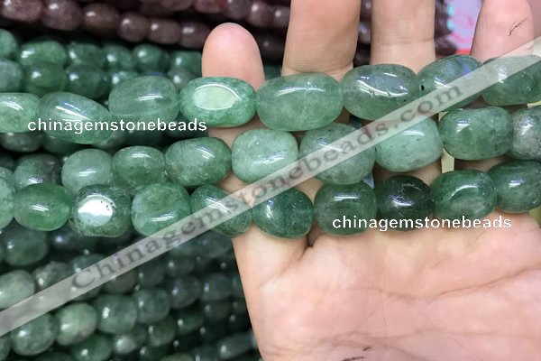 CNG8064 8*10mm - 10*14mmm nuggets green strawberry quartz beads