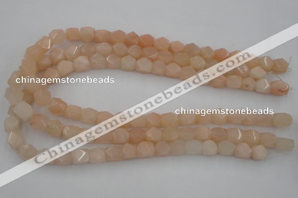 CNG812 15.5 inches 9*12mm faceted nuggets pink aventurine beads