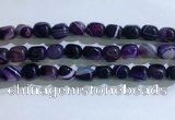 CNG8132 15.5 inches 8*12mm nuggets striped agate beads wholesale