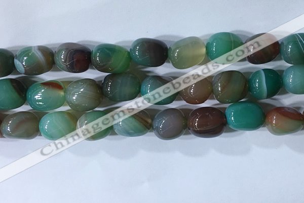 CNG8138 15.5 inches 8*12mm nuggets striped agate beads wholesale