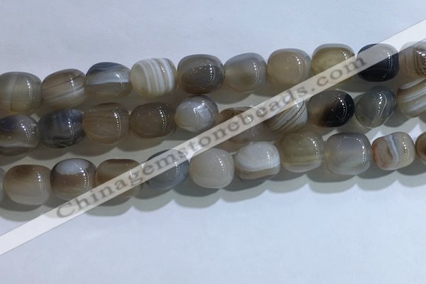 CNG8140 15.5 inches 8*12mm nuggets striped agate beads wholesale