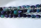 CNG8146 15.5 inches 8*12mm nuggets striped agate beads wholesale