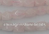 CNG815 15.5 inches 8*12mm faceted nuggets rose quartz beads