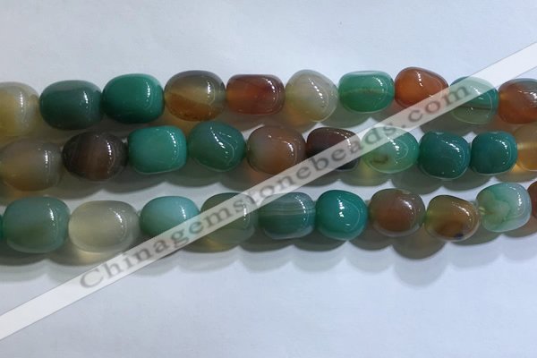 CNG8158 15.5 inches 10*14mm nuggets agate beads wholesale