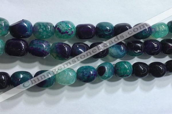 CNG8162 15.5 inches 10*14mm nuggets agate beads wholesale