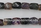 CNG818 15.5 inches 9*12mm faceted nuggets fluorite beads