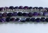 CNG8186 15.5 inches 10*14mm nuggets striped agate beads wholesale