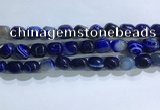 CNG8189 15.5 inches 10*14mm nuggets striped agate beads wholesale