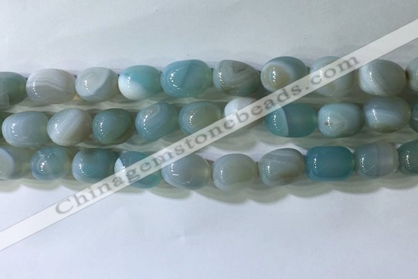 CNG8190 15.5 inches 10*14mm nuggets striped agate beads wholesale