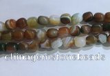 CNG8195 15.5 inches 10*14mm nuggets striped agate beads wholesale