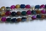 CNG8199 15.5 inches 10*14mm nuggets striped agate beads wholesale