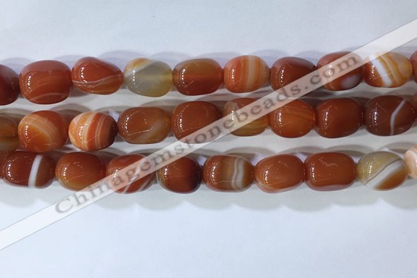 CNG8229 15.5 inches 12*16mm nuggets striped agate beads wholesale