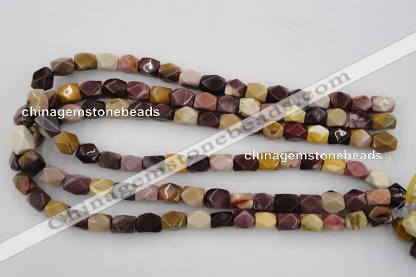 CNG823 15.5 inches 9*12mm faceted nuggets mookaite gemstone beads