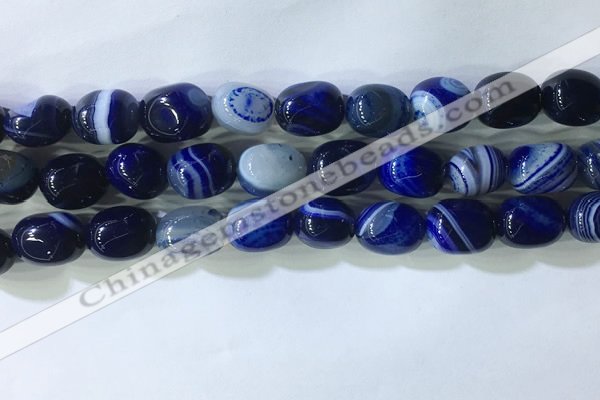 CNG8230 15.5 inches 12*16mm nuggets striped agate beads wholesale