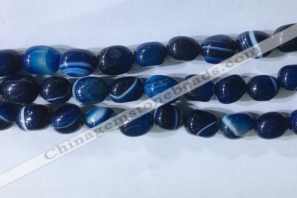 CNG8231 15.5 inches 12*16mm nuggets striped agate beads wholesale