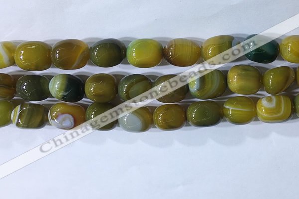 CNG8236 15.5 inches 12*16mm nuggets striped agate beads wholesale