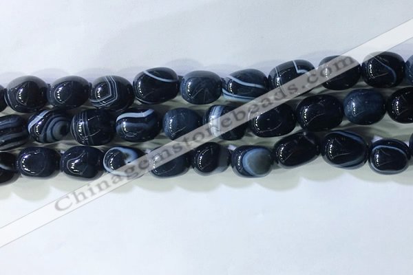 CNG8241 15.5 inches 12*16mm nuggets striped agate beads wholesale