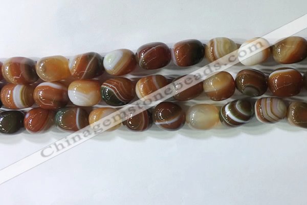 CNG8278 15.5 inches 13*18mm nuggets striped agate beads wholesale