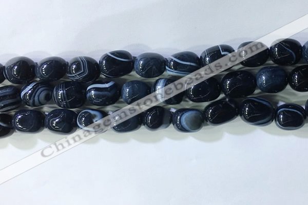 CNG8281 15.5 inches 13*18mm nuggets striped agate beads wholesale