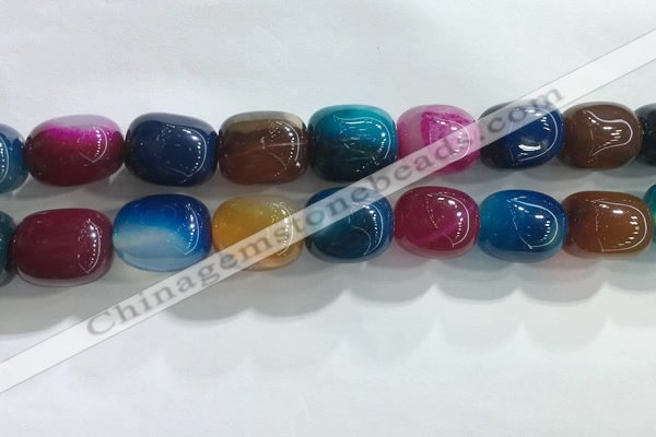 CNG8303 15.5 inches 15*20mm nuggets agate beads wholesale