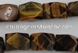 CNG831 15.5 inches 13*18mm faceted nuggets yellow tiger eye beads