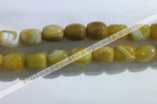 CNG8311 15.5 inches 15*20mm nuggets striped agate beads wholesale