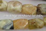 CNG832 15.5 inches 13*18mm faceted nuggets yellow opal beads