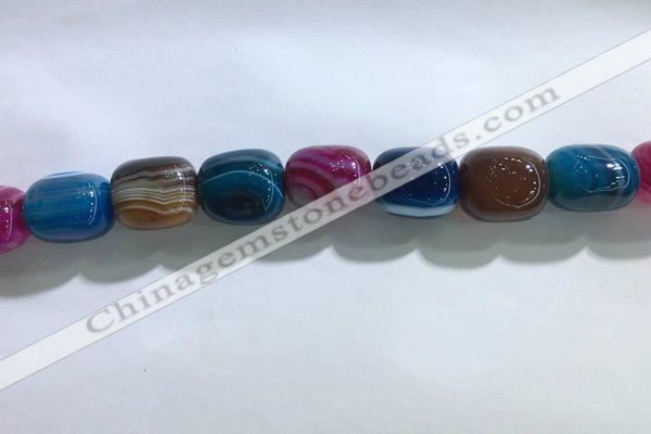 CNG8320 15.5 inches 15*20mm nuggets striped agate beads wholesale