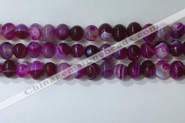 CNG8345 15.5 inches 10*12mm nuggets striped agate beads wholesale