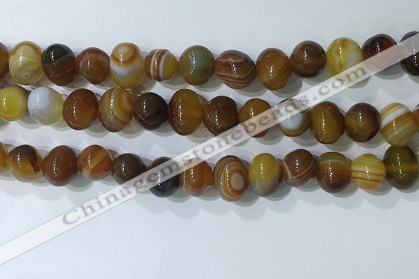 CNG8351 15.5 inches 10*12mm nuggets striped agate beads wholesale